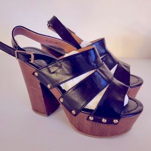 Stylish Beaded Leather Heels!